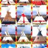 Tipis et cases amérindiens