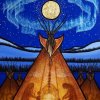 Tipis et cases amérindiens