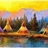 Tipis et cases amérindiens