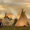 Tipis et cases amérindiens