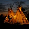 Tipis et cases amérindiens