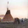 Tipis et cases amérindiens