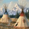 Tipis et cases amérindiens