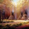 Tipis et cases amérindiens